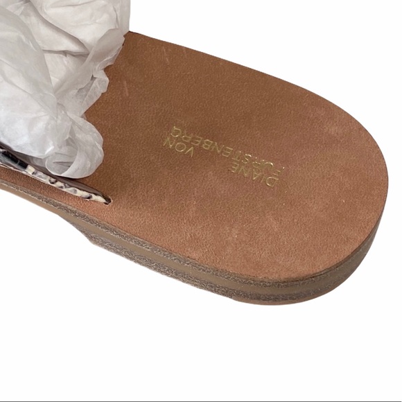 new DVF Diane Von Furstenberg ᪥ Brittany Watersnake Toe Ring Leather Sandals ᪥ - Picture 9 of 14
